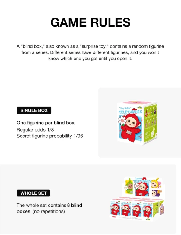 S5dfe2cee6253423bb858008ff419756bK-1.webp POP MART Teletubbies "Say Hello" Series Figures 1PC/8PCS Blind Box POPMART Action Figure