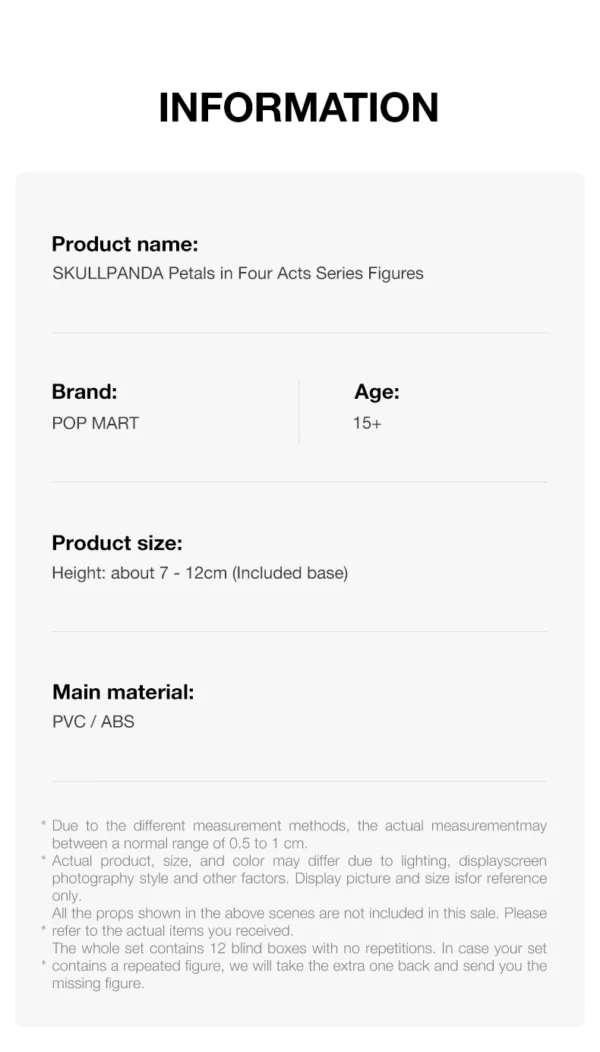 S5e3542d157a341e78dd2be4594487d12G-1.webp POP MART SKULLPANDA Petals in Four Acts Series Figures 1/12PCS Blind Box POPMART Blind Box Cute Toy Mystery Box